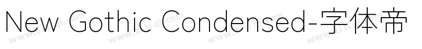 New Gothic Condensed字体转换
